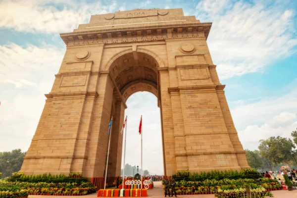 Delhi Indien März 2019 Historisches India Gate Historisches Kriegsdenkmal Der — Stockfoto