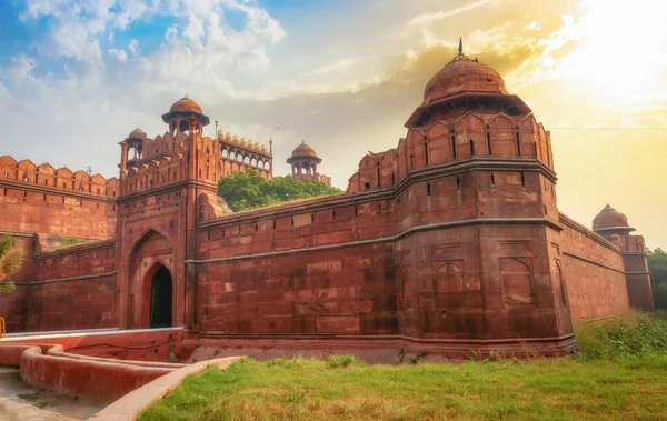Red Fort Delhi Índia Construído Ano 1639 Feito Arenito Vermelho — Fotografia de Stock