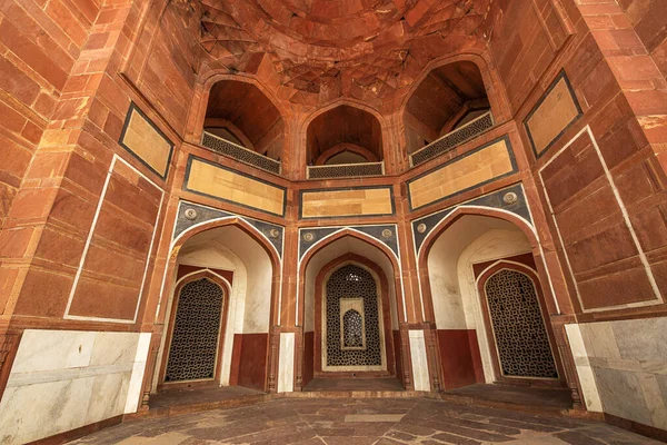 Mittelalterliche Architektur Aus Rotem Sandstein Und Marmor Humayun Tomb Delhi — Stockfoto
