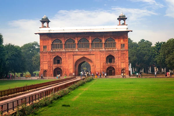 Delhi Indien Oktober 2018 Rotes Fort Delhi Innenarchitektur Mittelalterliches Gebäude — Stockfoto