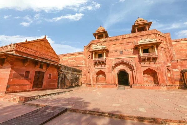 Fatehpur Sikri Πέτρινη Είσοδος Στο Παλάτι Jodha Bai Fatehpur Sikri — Φωτογραφία Αρχείου