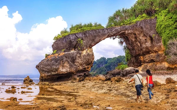 Neil Insel Meer Strand Andaman Indien Mit Natürlicher Felsformation Und — Stockfoto