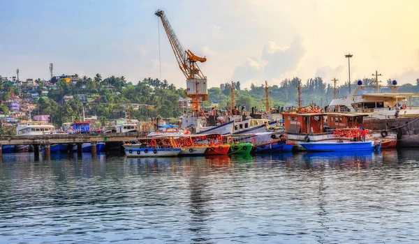 Port Blair Andaman Indien März 2018 Port Blair Werfthafen Mit — Stockfoto