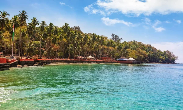 Escénica Playa Ross Island Andaman India — Foto de Stock