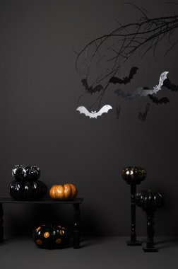 yarasalar ve kabak ile Halloween