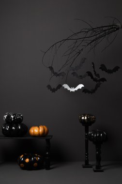 yarasalar ve kabak ile Halloween