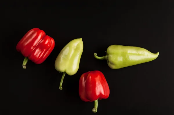 Verduras sobre fondo negro — Foto de Stock