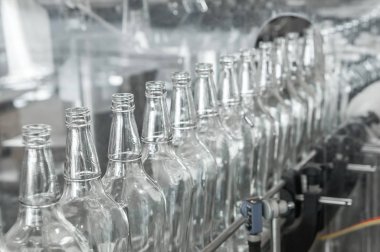 for the production of glass bottles factory clipart