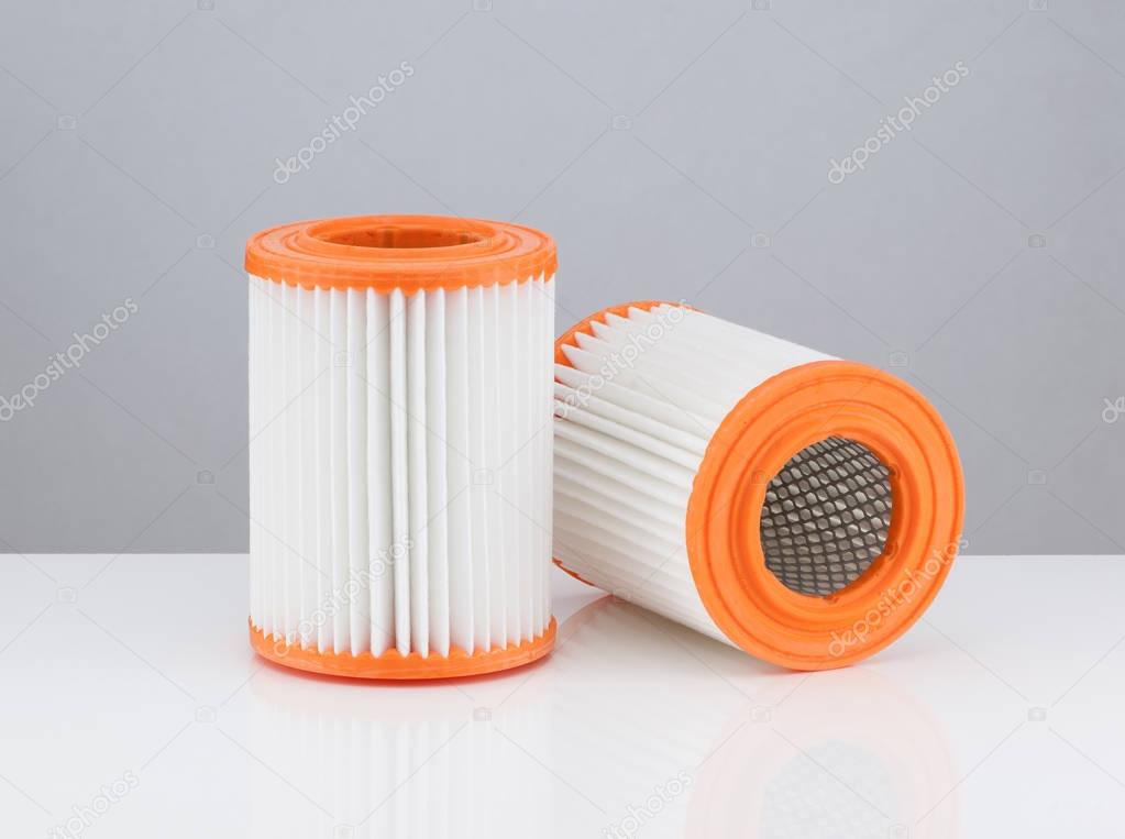 automobile filter on a white background