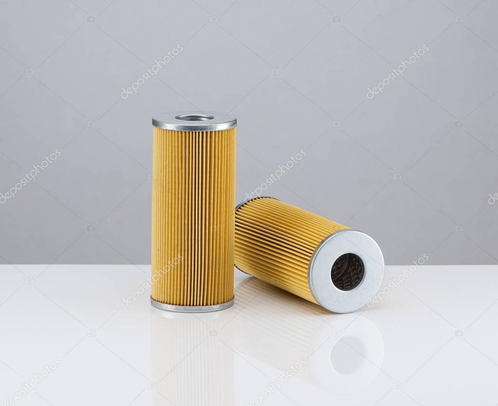 automobile filter on a white background