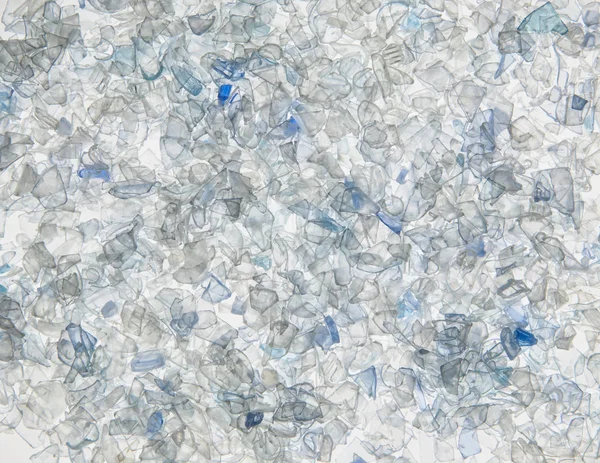 Achtergrond van de stukjes van plastic flessen — Stockfoto