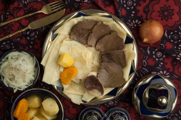 Střední Asie masová jídla — Stock fotografie