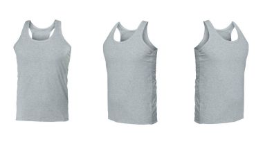 Beyaz arka plan üzerinde izole tişörtler kümesi