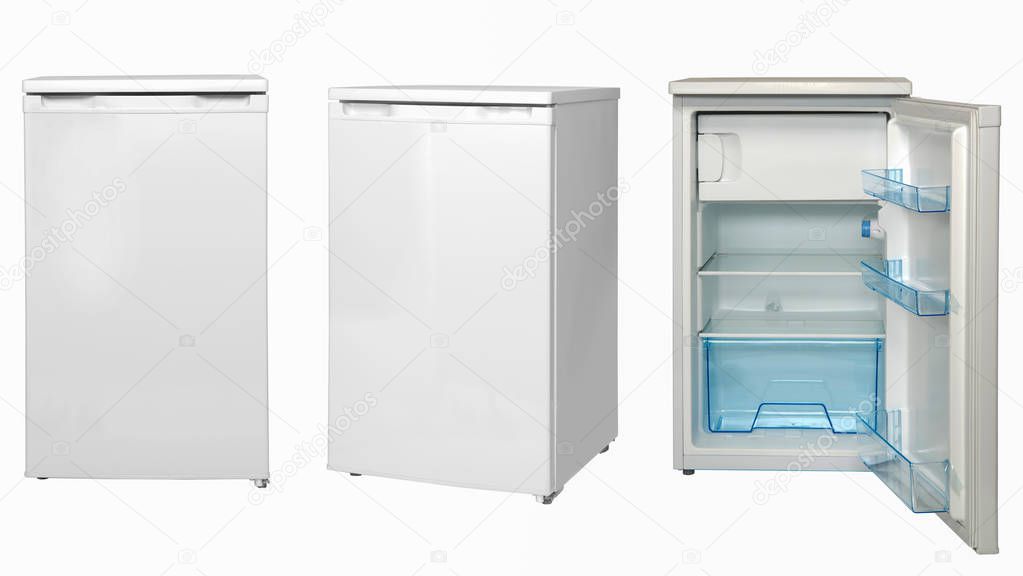 household refrigerator on a white background