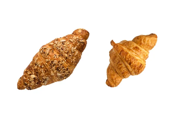 Croissants auf weißem Hintergrund — Stockfoto