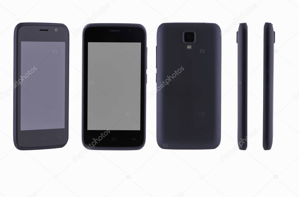 mobile phone on white background