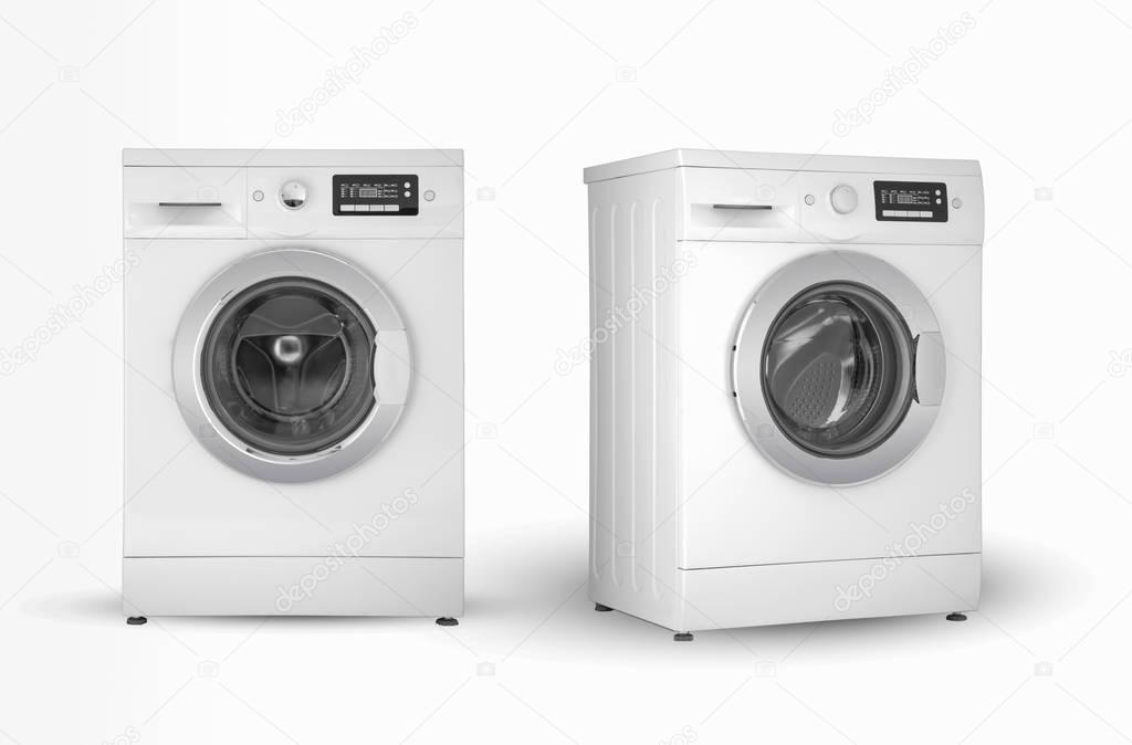washing machine on white background