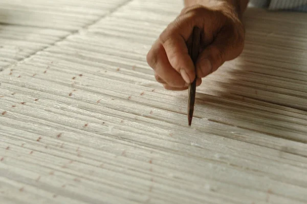 Producción y tejido de alfombras y tejidos —  Fotos de Stock