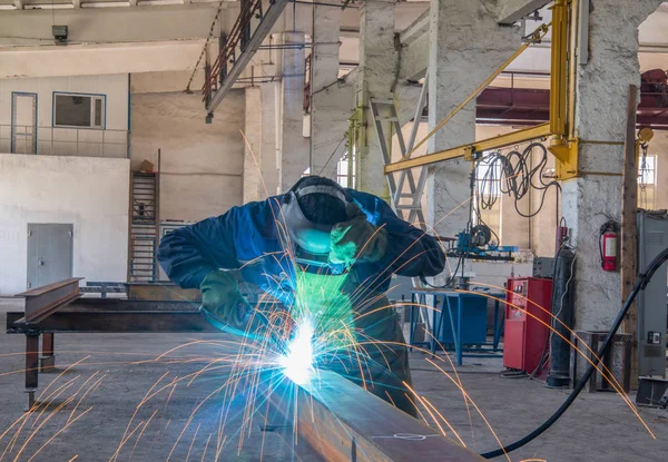 Manual gas welding — Stock Photo, Image