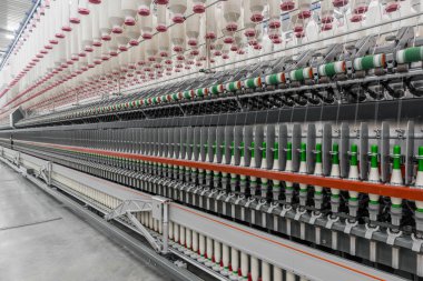 biriktiricileri iplik Tekstil Fabrikası'nda