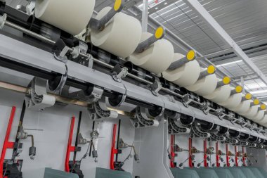 biriktiricileri iplik Tekstil Fabrikası'nda