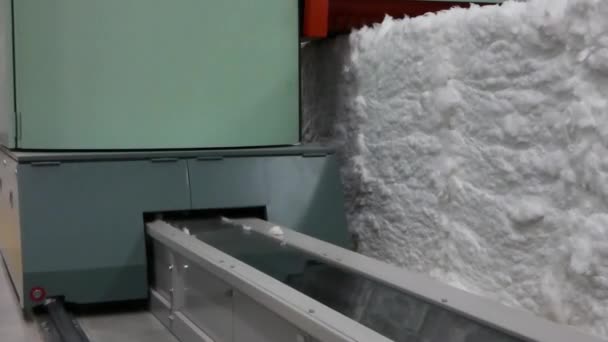 Taraklama Makine Atölyesi Iplik Içinde Ekipman Teknoloji Tekstil Fabrikası Nda — Stok video