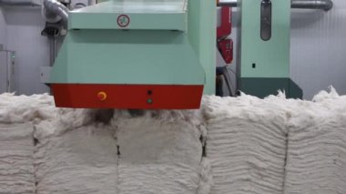taraklama makine Atölyesi iplik içinde. ekipman ve teknoloji tekstil fabrikası'nda