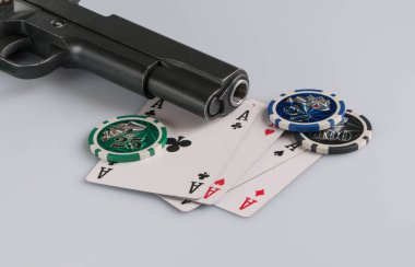 Kumar pokeri, yakın çekim.