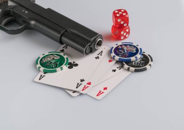 Kumar pokeri, yakın çekim.