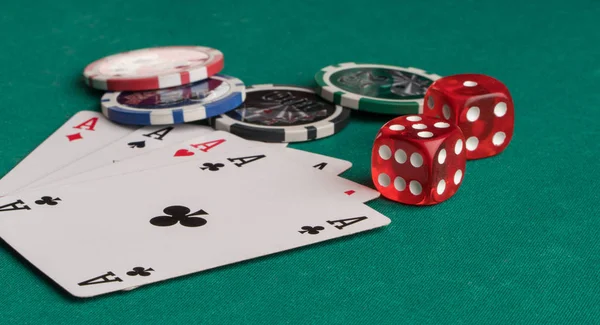 Азартний покер, крупним планом — стокове фото