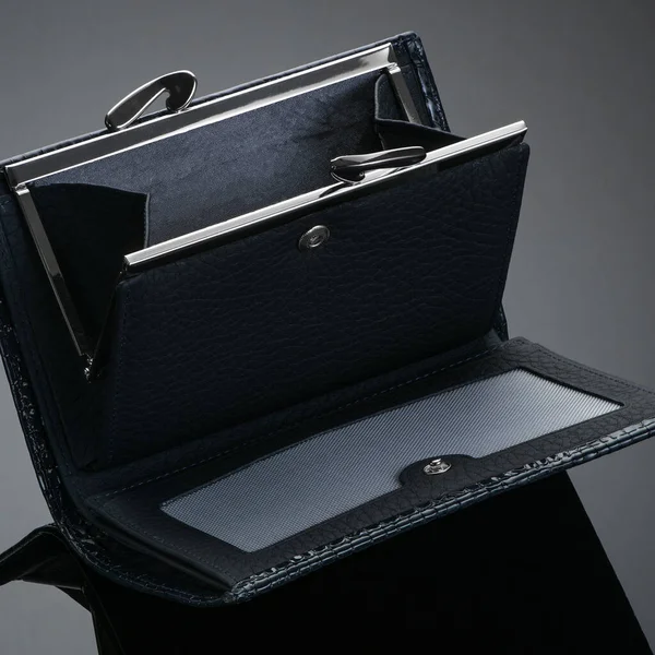 Wallet on a black background — Stock Photo, Image