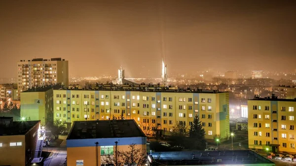 Kielce noc widok na koci