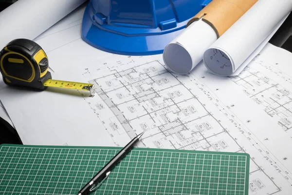 Mühendislik diyagramı blueprint kağıt çizim proje kroki