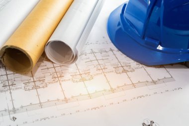 Mühendislik diyagramı blueprint kağıt çizim proje kroki kemer