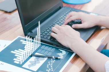 iş istatistikleri başarı kavramı: işadamı analytics fina