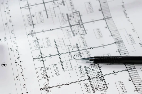 Mühendislik diyagramı blueprint kağıt Proje hazırlanması