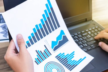 iş istatistikleri başarı kavramı: işadamı analytics fina