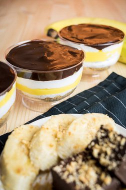 banoffee kahverengi çikolata, beyaz krem, delicio fincan