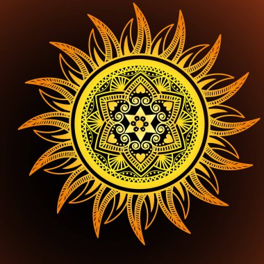Mandala sanat güneş