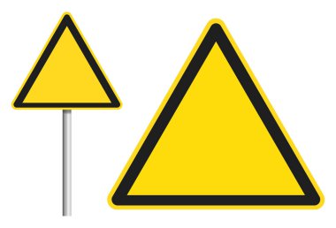 sarı boş dikdörtgen işareti