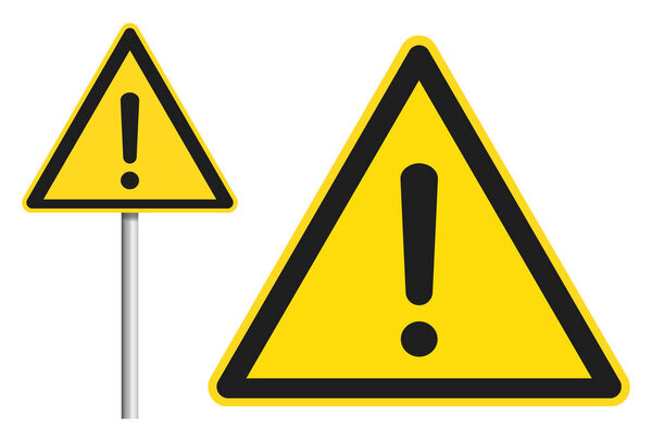 желтый восклицательный знак
