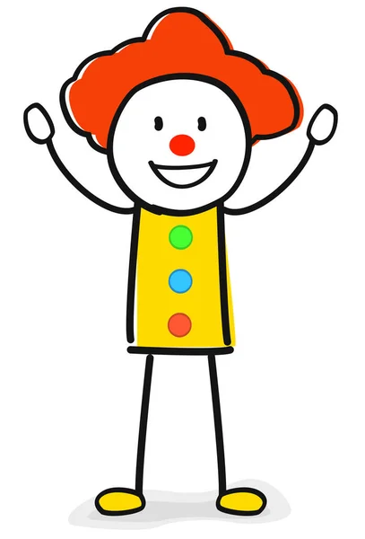 Personne Avec Costume Clown — Image vectorielle