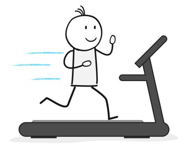 Koşu bandındaki kişi