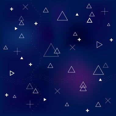 Geometrik şekilli soyut ve kusursuz desen