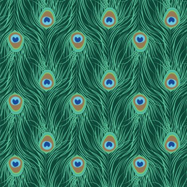 Tavus kuşu tüyü seamless modeli