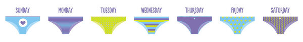 Days of the week woman panties set