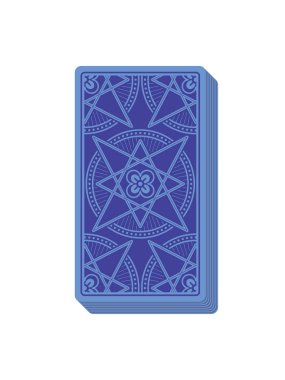Tarot kartları yan ters. Güverte. Kart yığınını