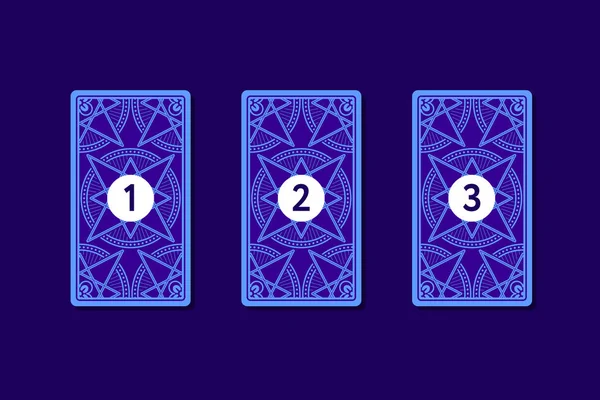 Üç kart tarot yayıldı. Yan ters