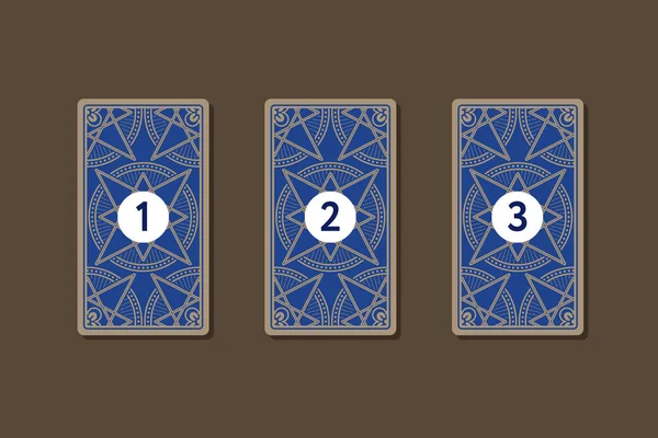 Üç kart tarot yayıldı. Yan ters