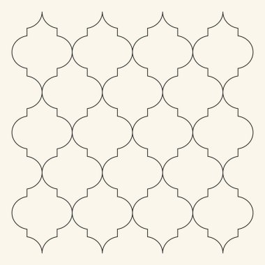 Düz anahat Fas desen. Döşeme şablonu